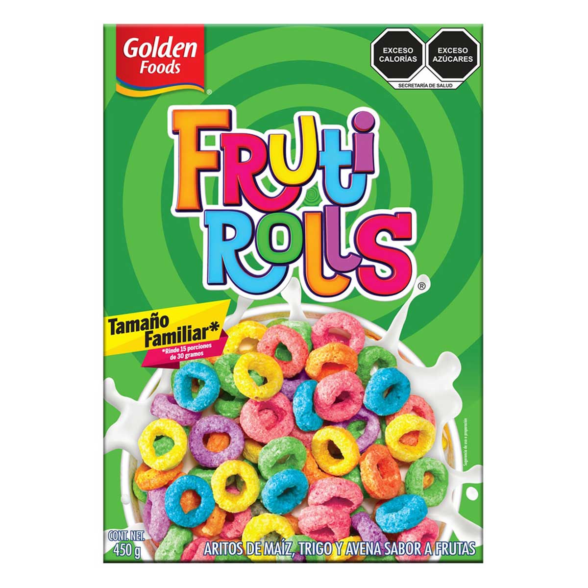Cereal Golden Foods Fruti Rolls 450 Gramos