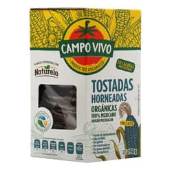 Campo Vivo Tostadas de Maíz Azul Orgánico 190 grs