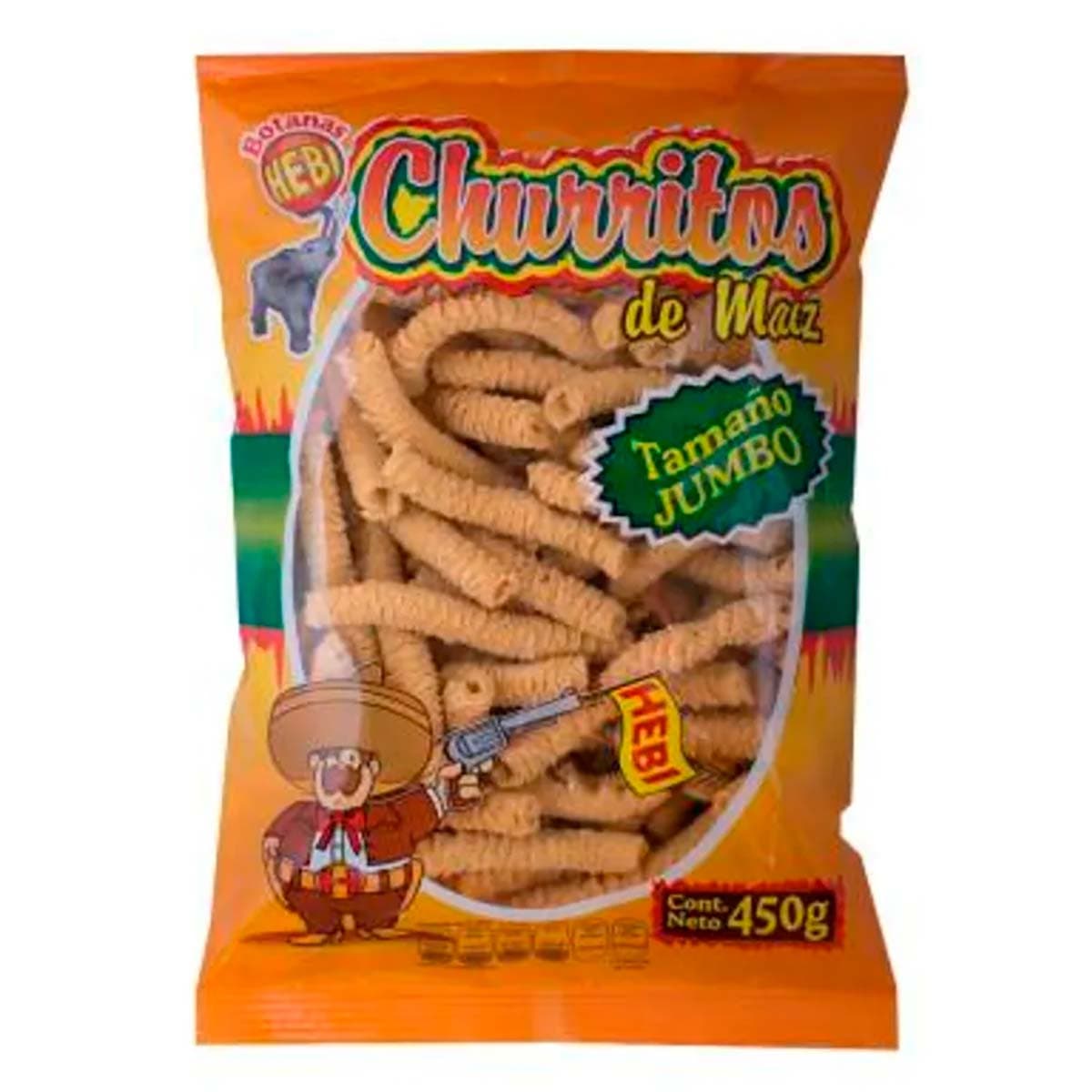 CHURRITOS MAIZ HEBI 450GR              .