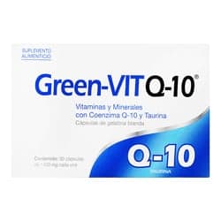 Farmacom Green-VIT Q-10 Suplemento Alimenticio 30 Cápsulas