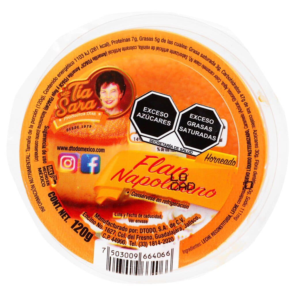 Flan Napolitano Horneado Tia Sara 120 grs
