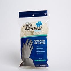 Alfa Medical Guantes de Látex 10 Piezas