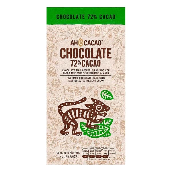 Cocoa ah cacao barra 72% cacao 75 g