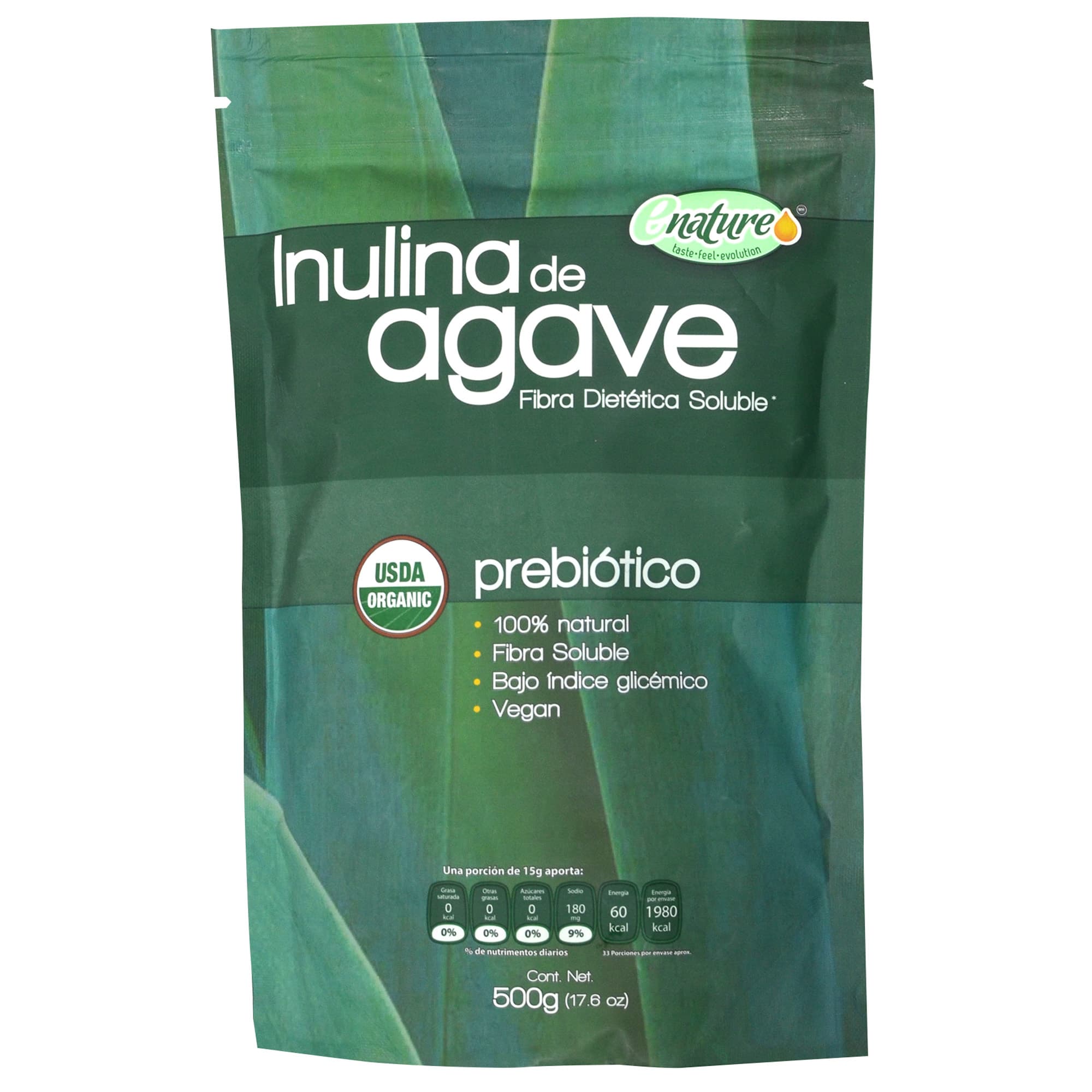 Inulina De Agave Organico E-Nature 500.0 - Mg