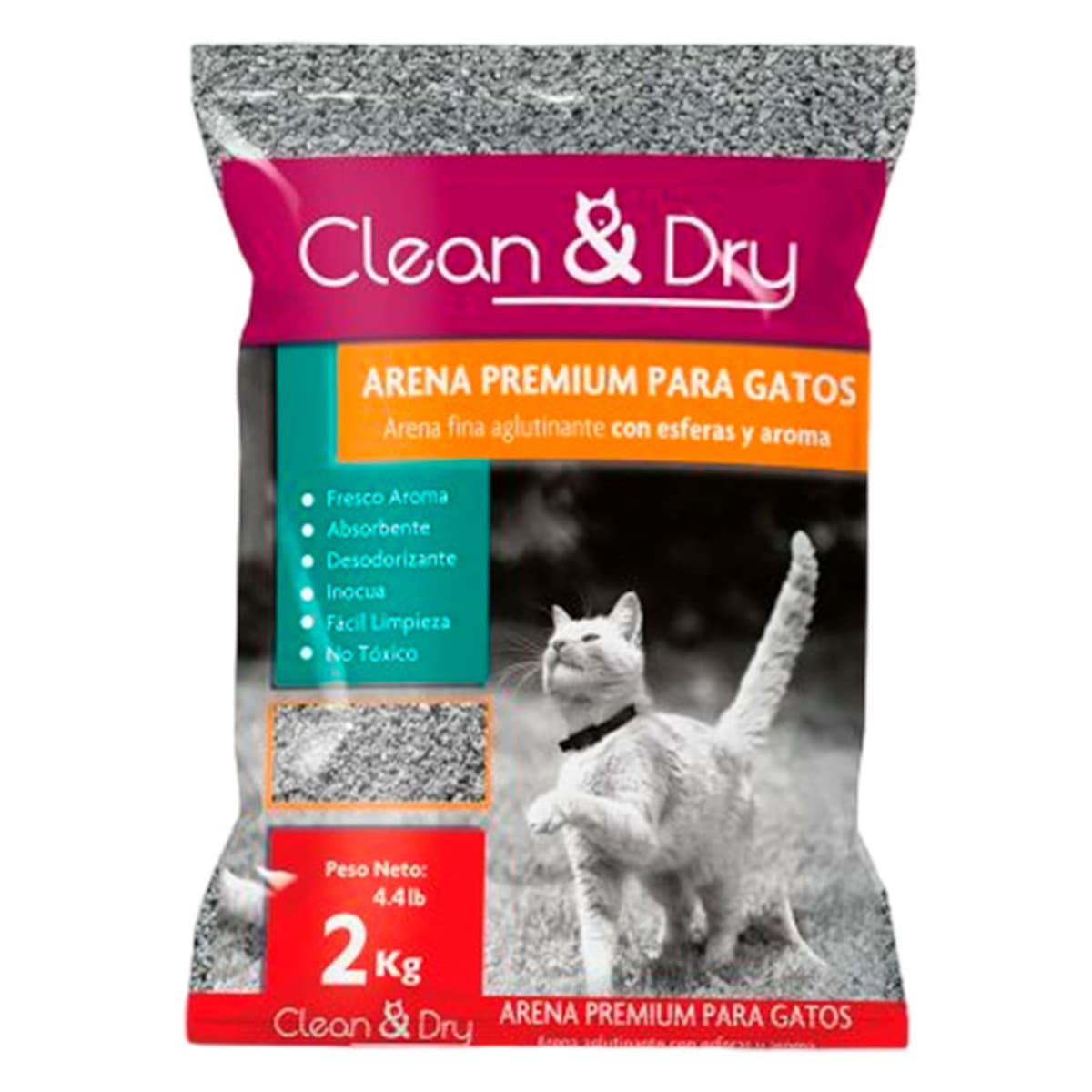 Arena Clean & Dry aglutinante con Aroma 2 Kg