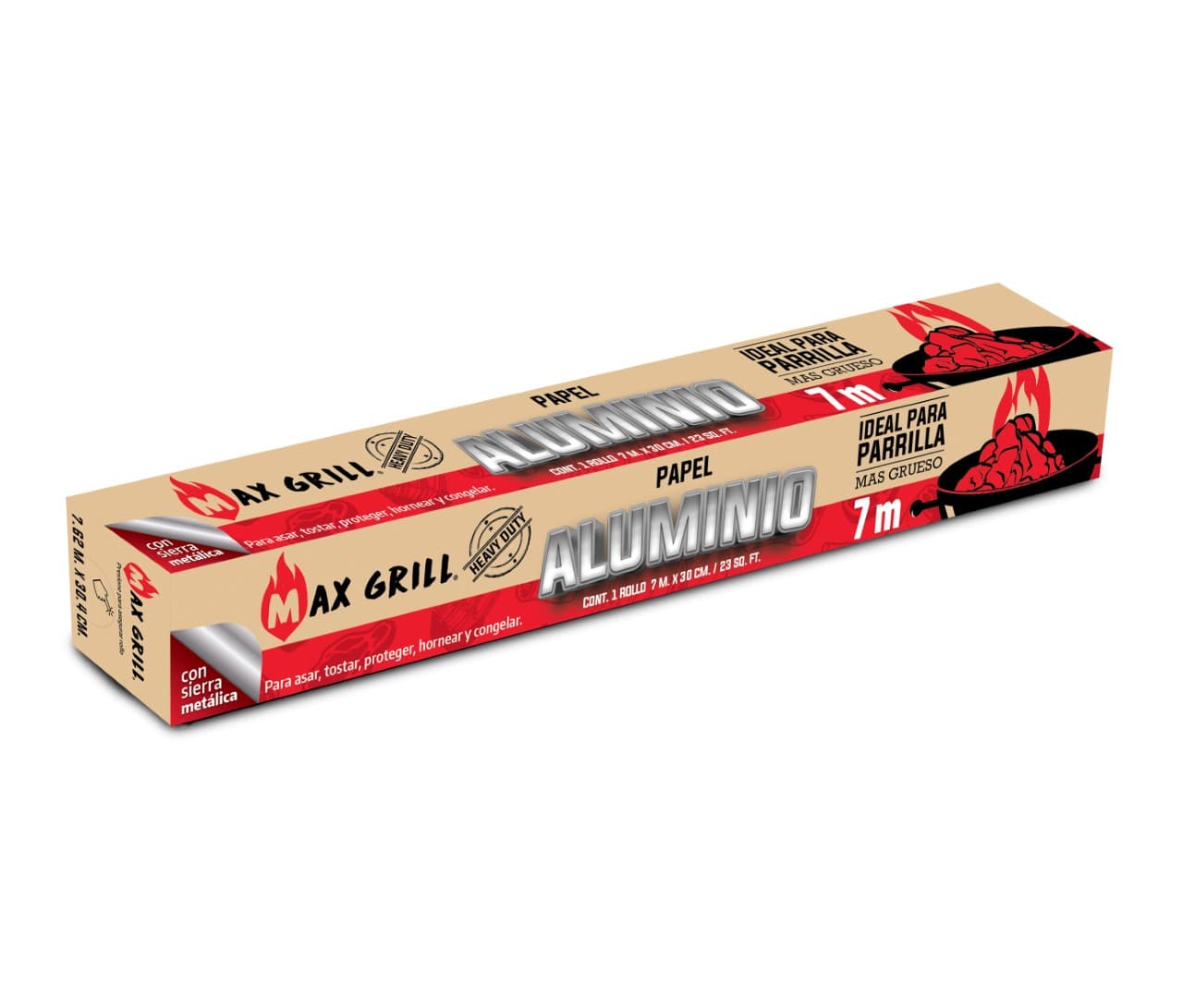 Papel   Aluminio  Max Grill  7.0 - Mt