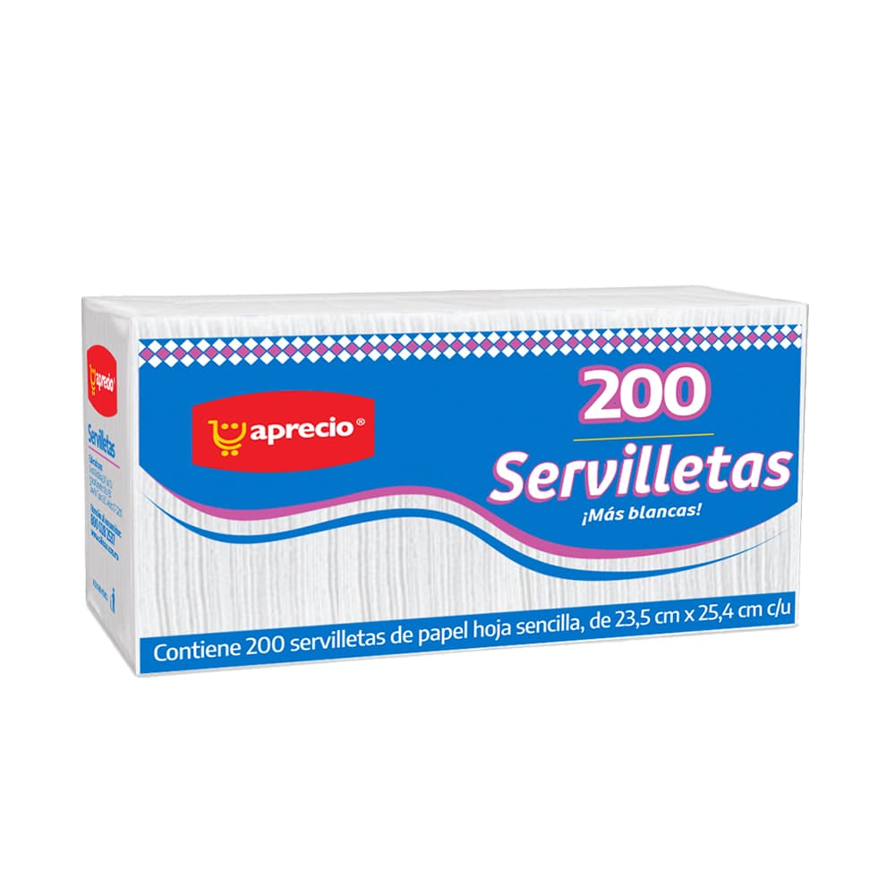 Servilletas     Aprecio  200.0 - Pza