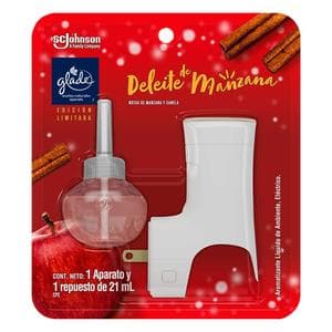 Ambientador Glade aparato + repuesto Deleite De Manzana x21ml
