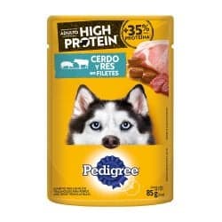 PEDIGREE ADULTO HP CERDO Y RES 85GR