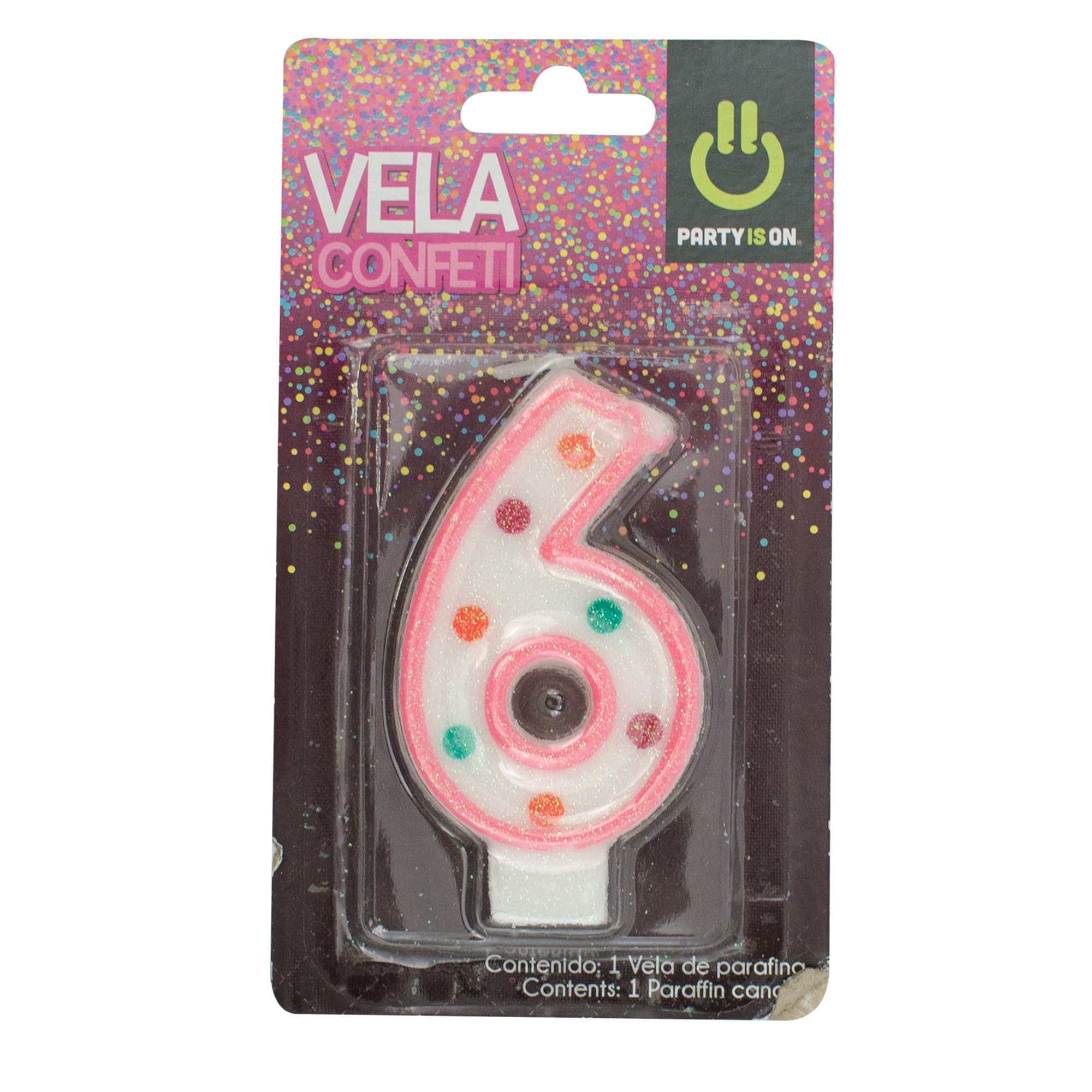 Vela  Numerica #6  Payaso  1.0 - Pza