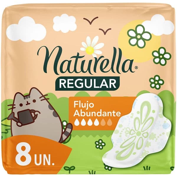 Naturella toalla femenina flujo moderado con alas 8 piezas