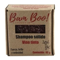 Bam Boo Shampoo Sólido Vino Tinto 80 g