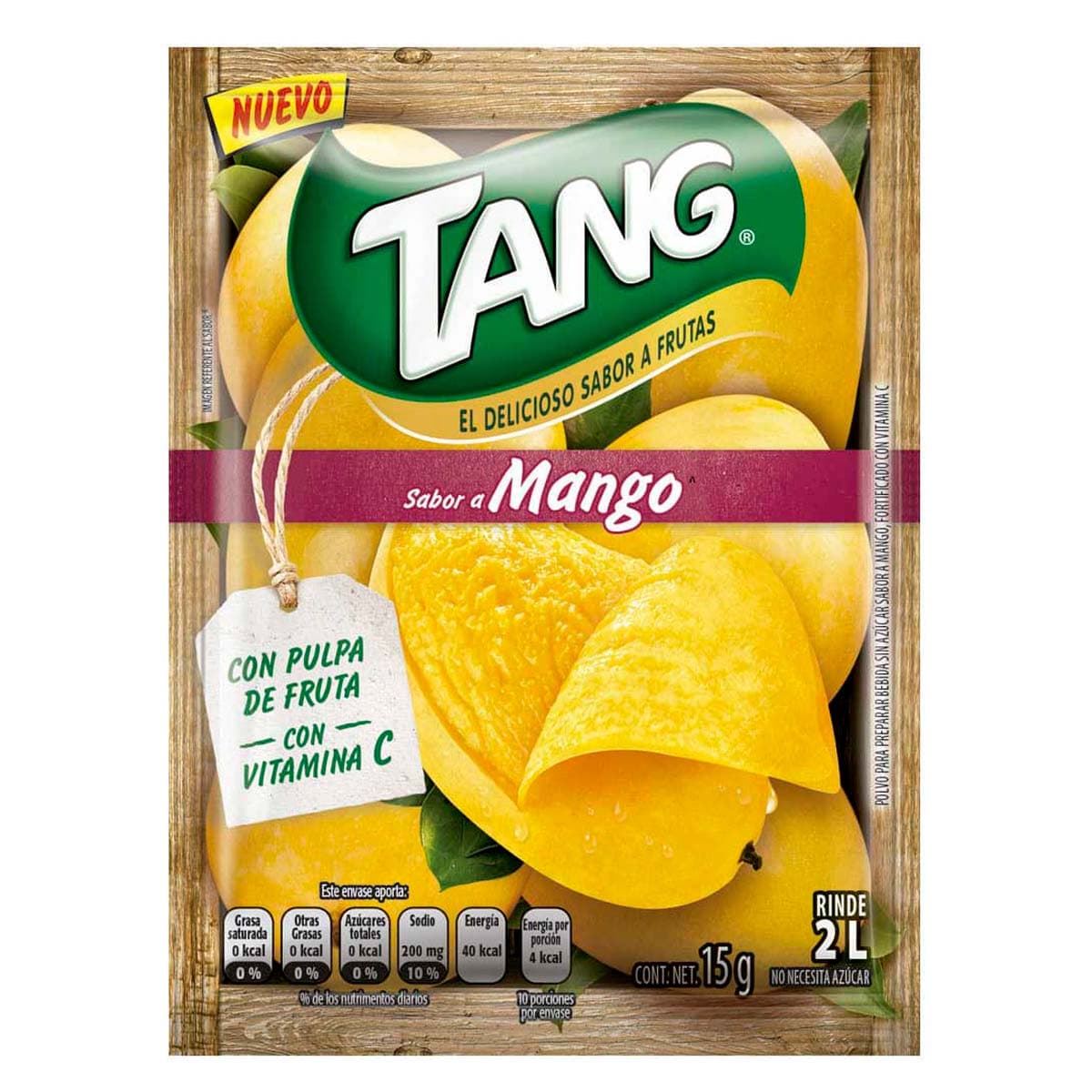 Concentrado en Polvot Tang Sabor Mango 15 Gramos