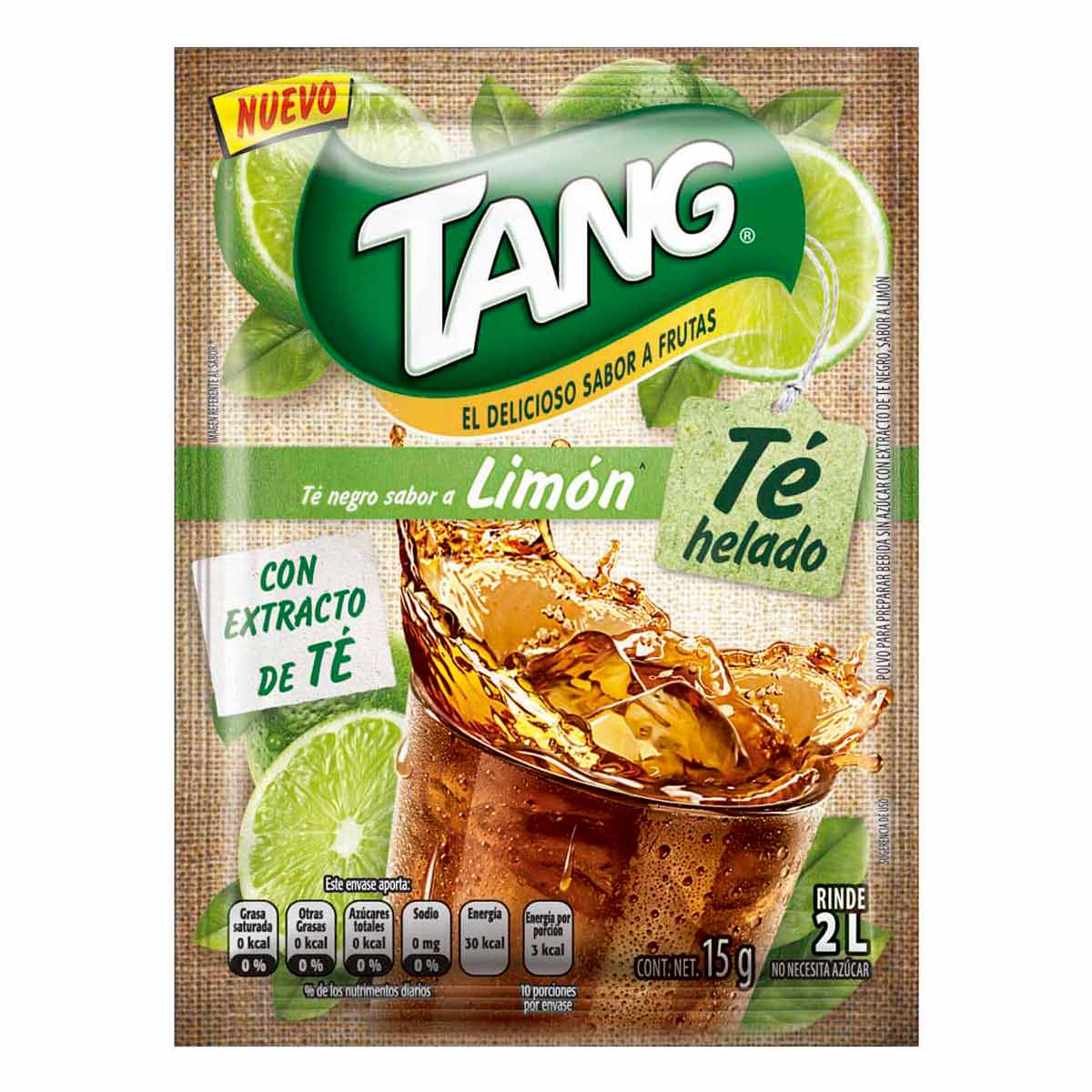 Concentrado en Polvo Tang Sabor T Negro Limón 15 Gramos