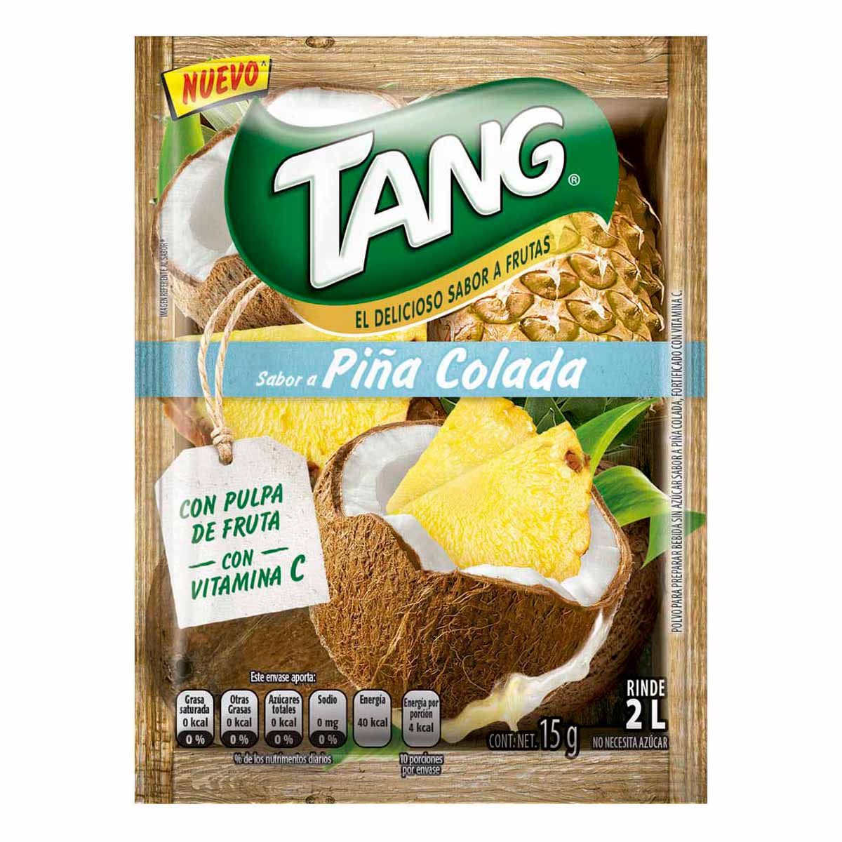 Concentrado en Polvo Tang Sabor Piña Colada 15 Gramos