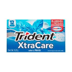 Trident Xtra Care Goma de Mascar Menta 16.32 grs
