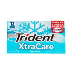 Trident Xtra Care Goma de Mascar Menta Fresca 16.32 grs