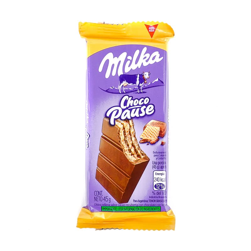 MILKA CHOKO PAUSE CHOCOLATE UD 45 GR