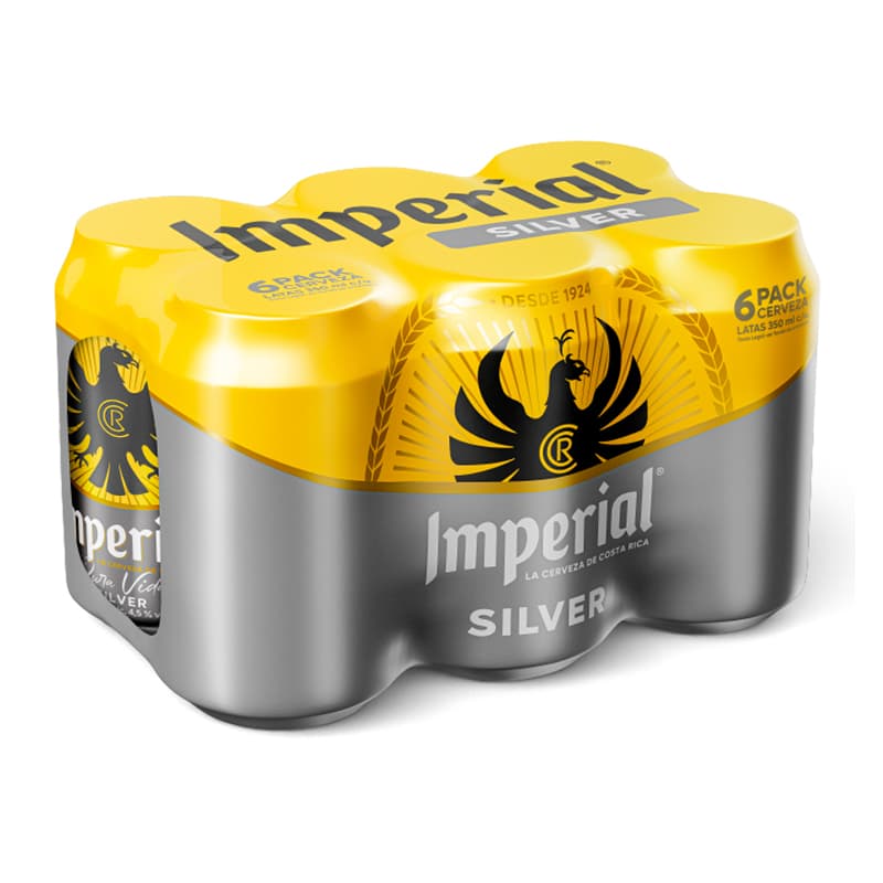 IMPERIAL SILVER CERVEZA  6 PACK LATA 350 ML