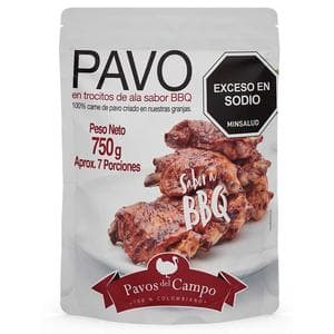 Trozos de ala BBQ congelado Pavos del Campo x750gr