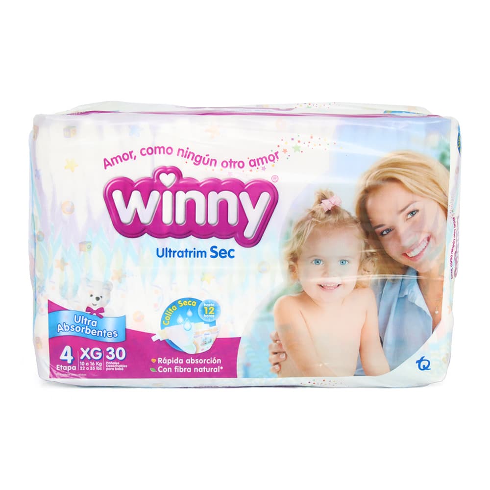 Pañales Winny Ultratrim Sec etapa 4 x30und