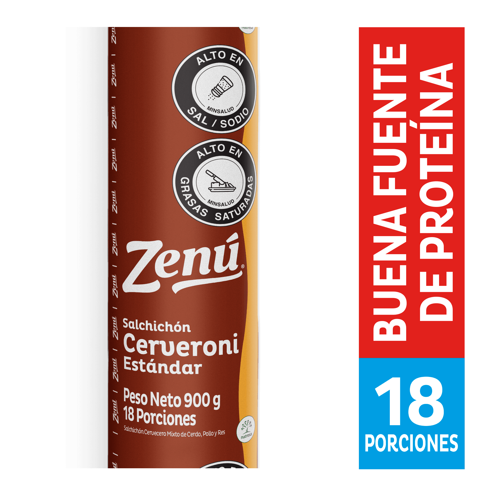 Salchichón cerveroni Zenú estándar x900g