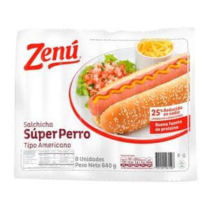 Salchicha Zenú perro caliente x8und x640g