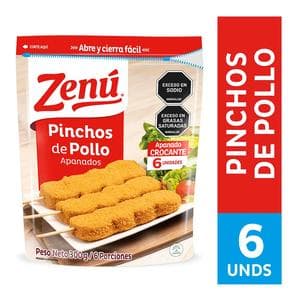 Pinchos Zenú pollo apanados x6und x300g pn