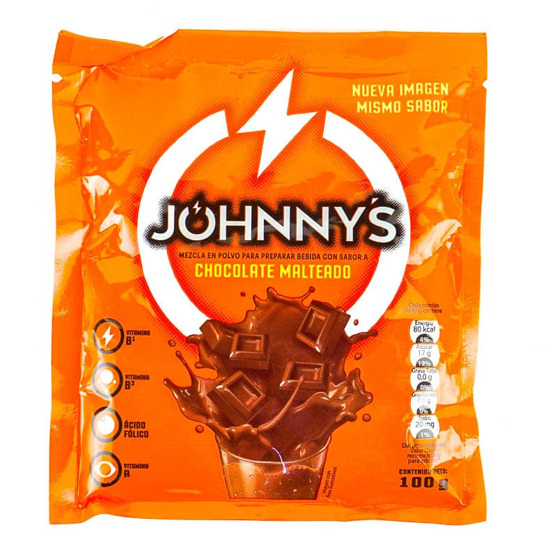 JOHNNYS CHOCOLATE MALTEADO PAQ 100 GR
