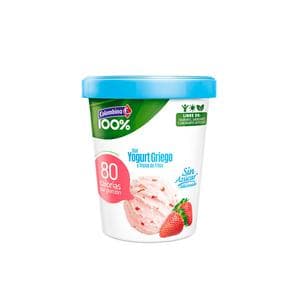 Helado Colombina yogurt griego trozos fresa x300g
