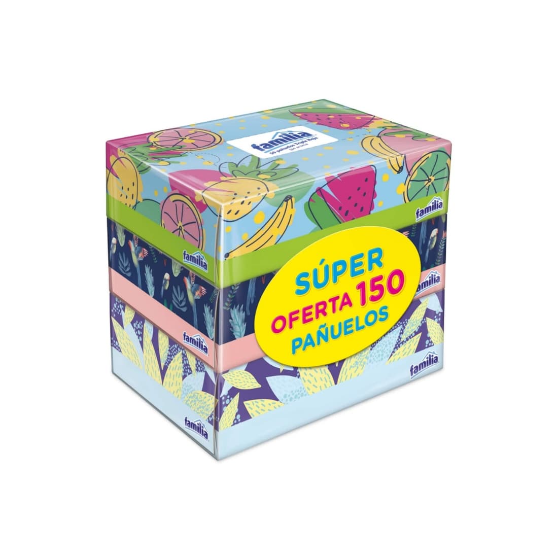 Pañuelos Familia Triple Hoja x3 cajas pequeñas x50und c/u