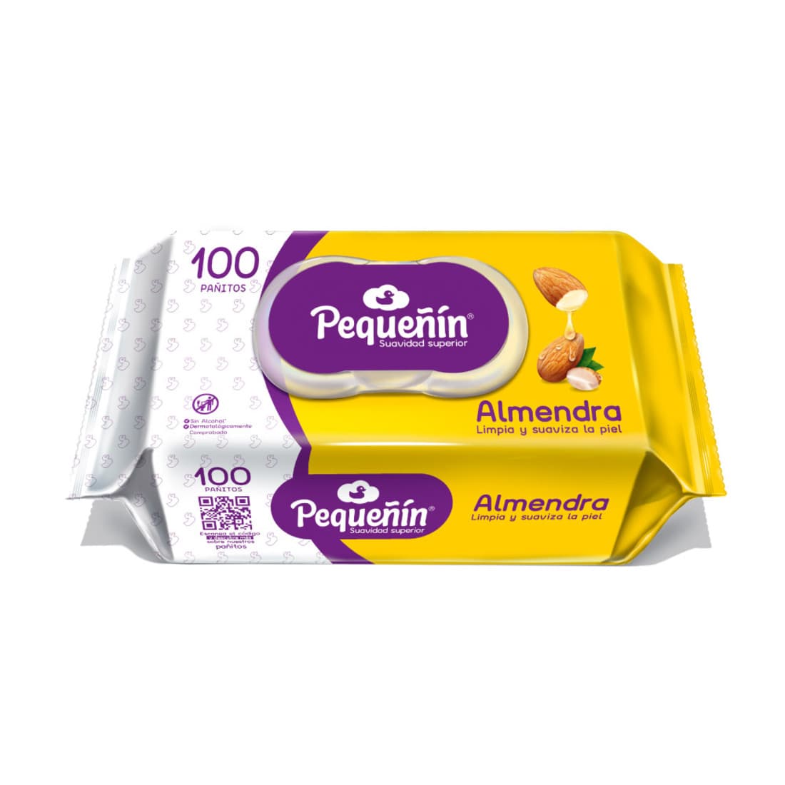 Paños húmedos Pequeñin almendra x100und