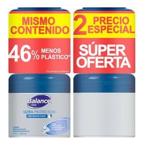 Desodorante Balance men ultra protección x2und x100g c/u