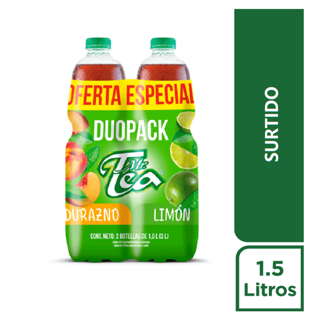 Bebida Mr Tea Limón Dúo pack x1.5L Precio Especial