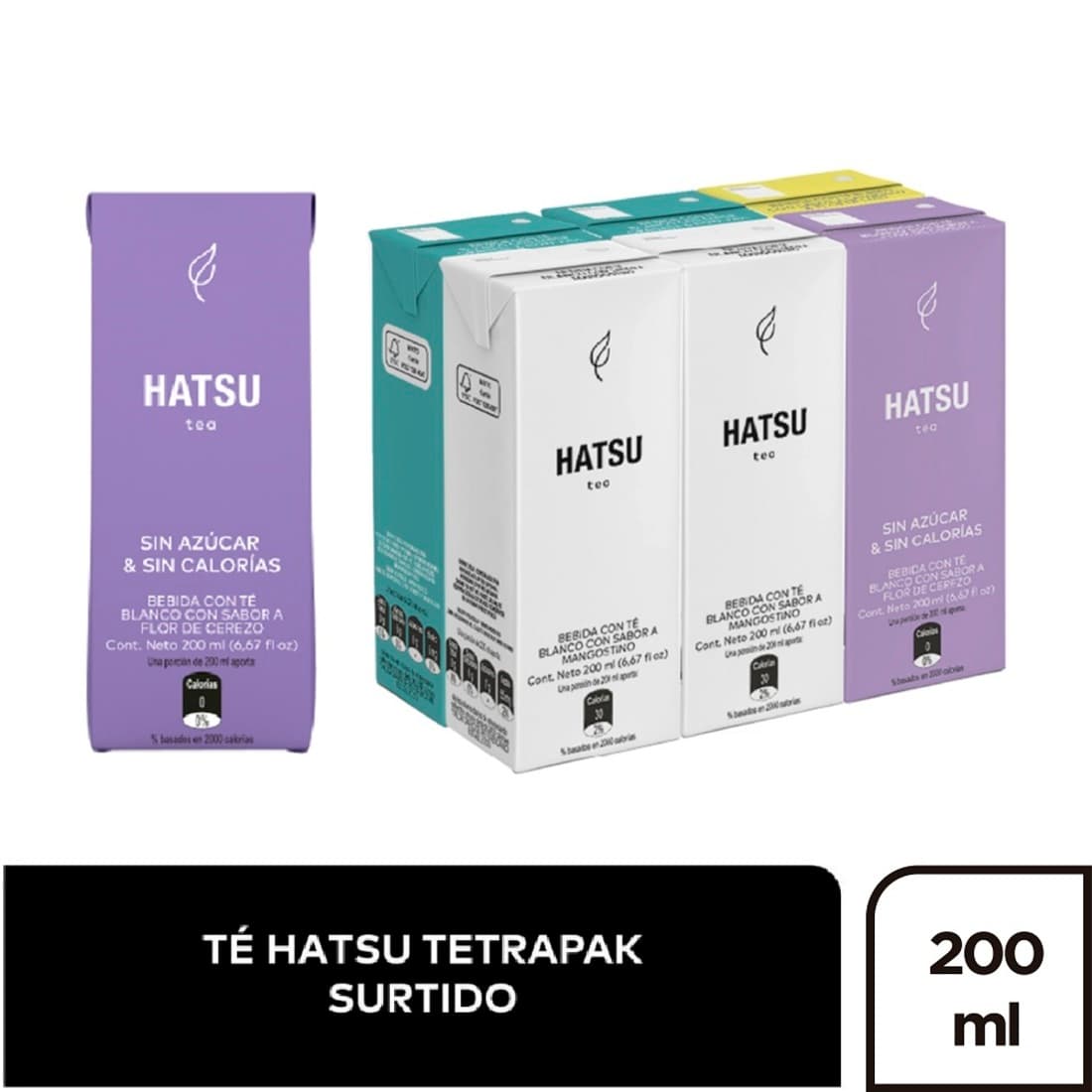 Té Hatsu surtido tetrapack x6 unidades x200mL