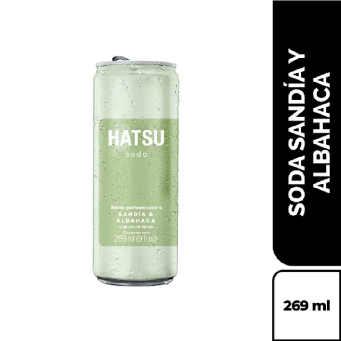 Soda Hatsu sandia albahaca lata x269ml