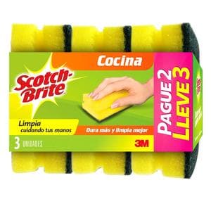 Esponja Scotch brite cocina pague2lleve 3 und