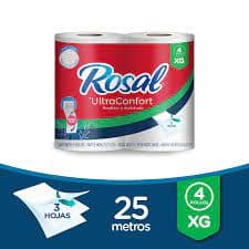 PAPEL HIG ROSAL XG 25M 3P X4