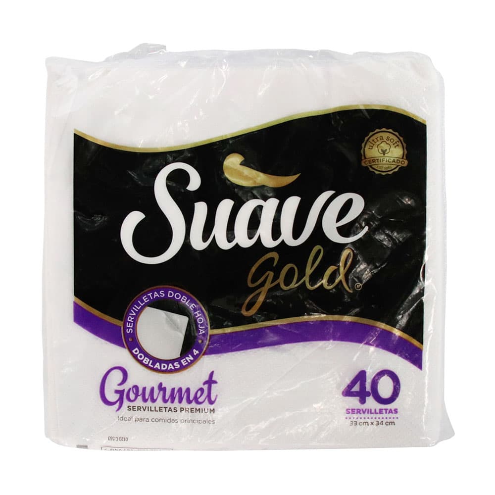 Servilleta Suave Gold Gourmet x40und