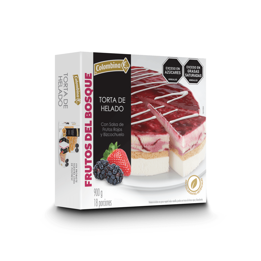 Torta Helado Colombina Frutos del Bosque x900g