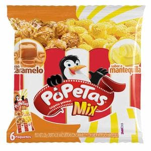 Crispetas Popetas mix Caramelo Mantequilla x6und x38g c-u