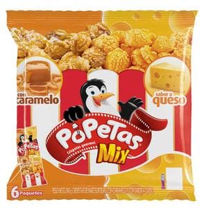 Crispetas Popetas mix caramelo y queso x6und x40g