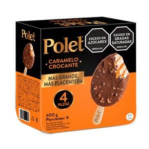 Helado Polet caramelo crocante x4und x100g c-u