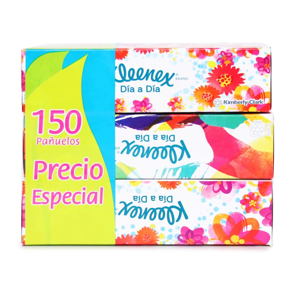 Pañuelos Faciales Kleenex x3und x50und c-u