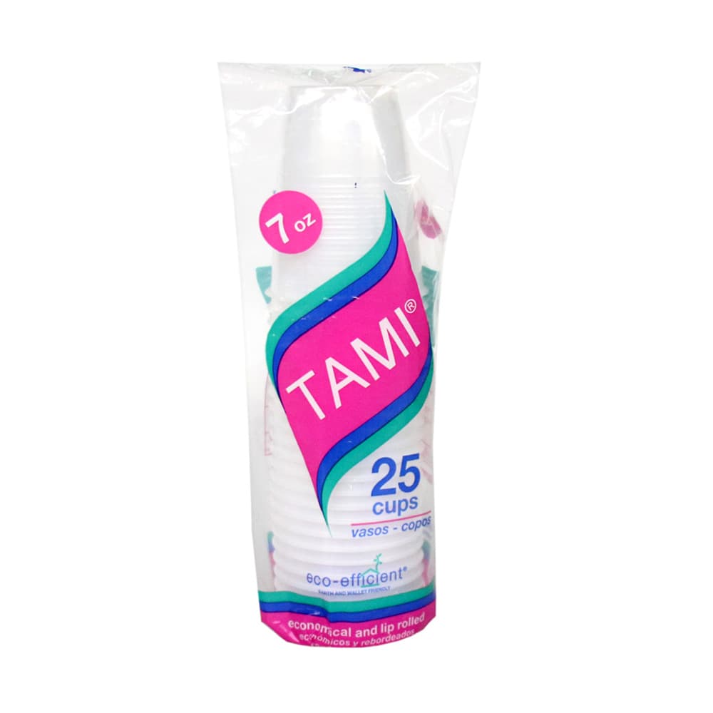 VASO PLASTICO TAMI OPAL  7 ONZAS X 25 UN