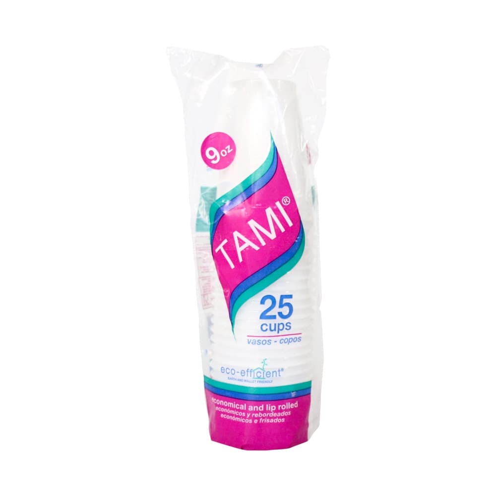 VASO PLASTICO TAMI OPAL  9 ONZAS X 25 UN