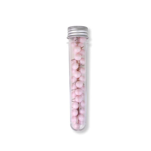 Tubo de Pin Chincheta Bolita Color Rosa