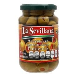 La sevillana Aceitunas verdes rellenas de pimiento