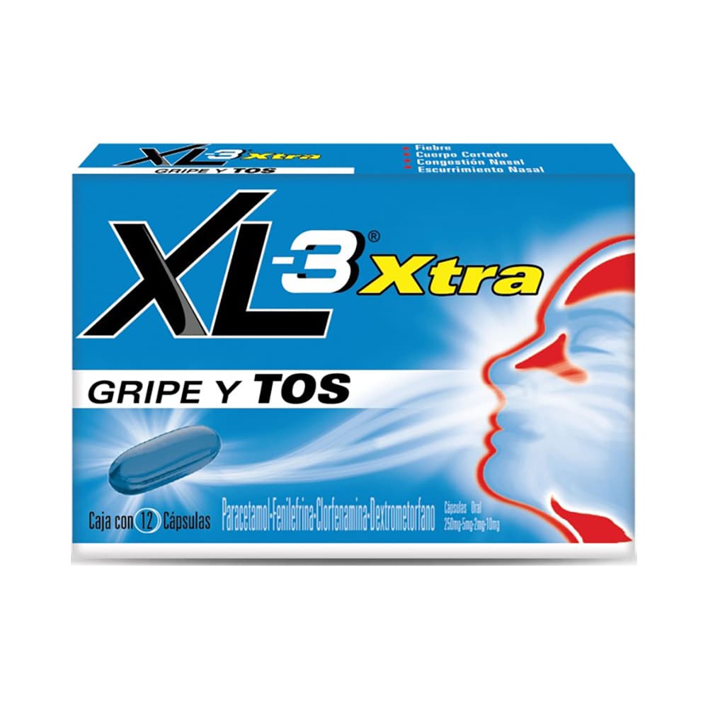 XL-3 XTRA GRIPA Y TOS 12 CÁPSULAS