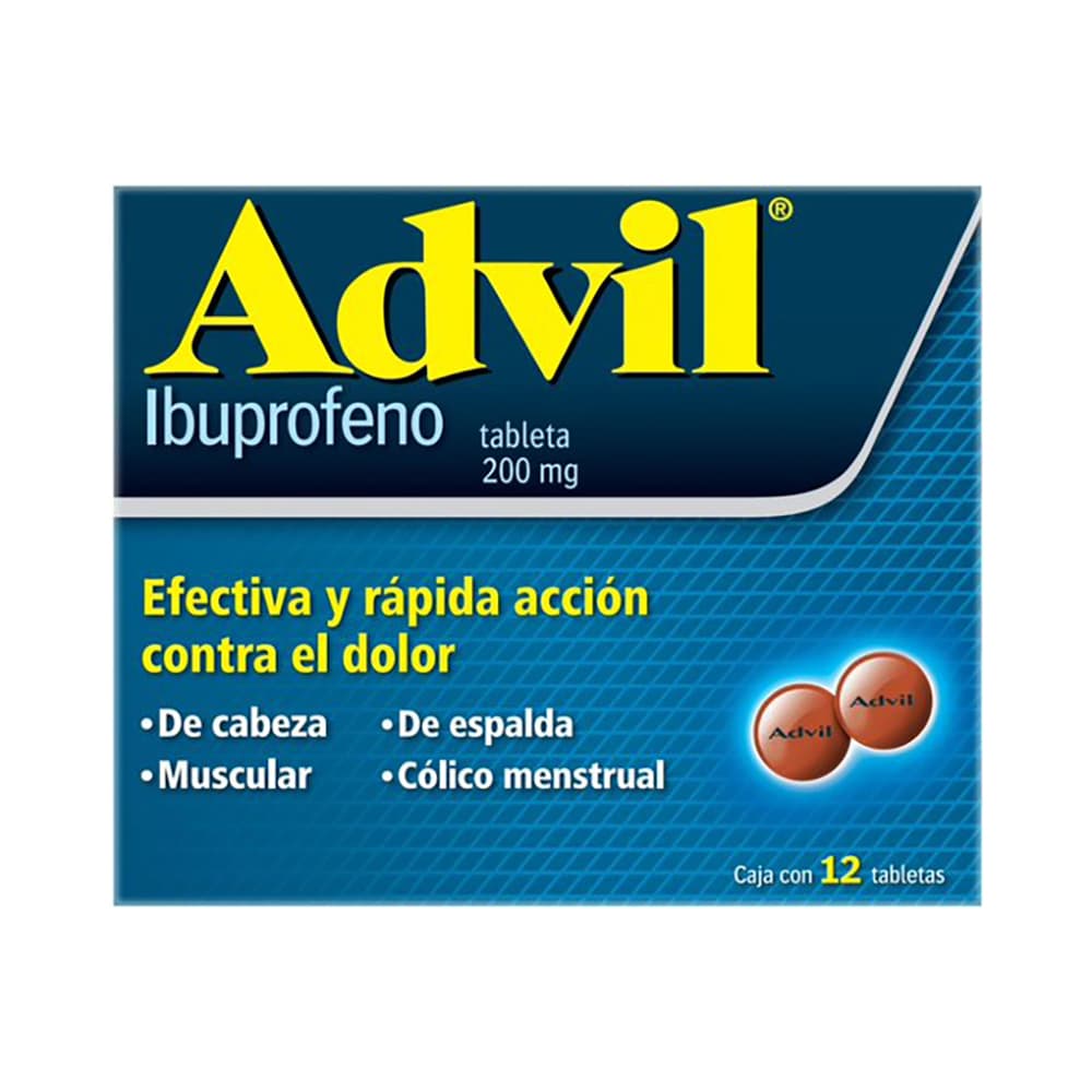 Advil 200 mg 12 Tabletas